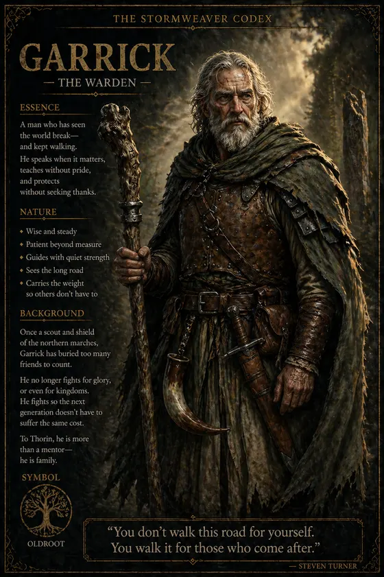 Codex card: Garrick, the Warden