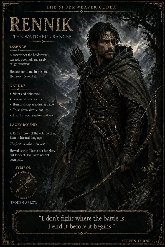 Codex card: Rennik, the Watchful Ranger