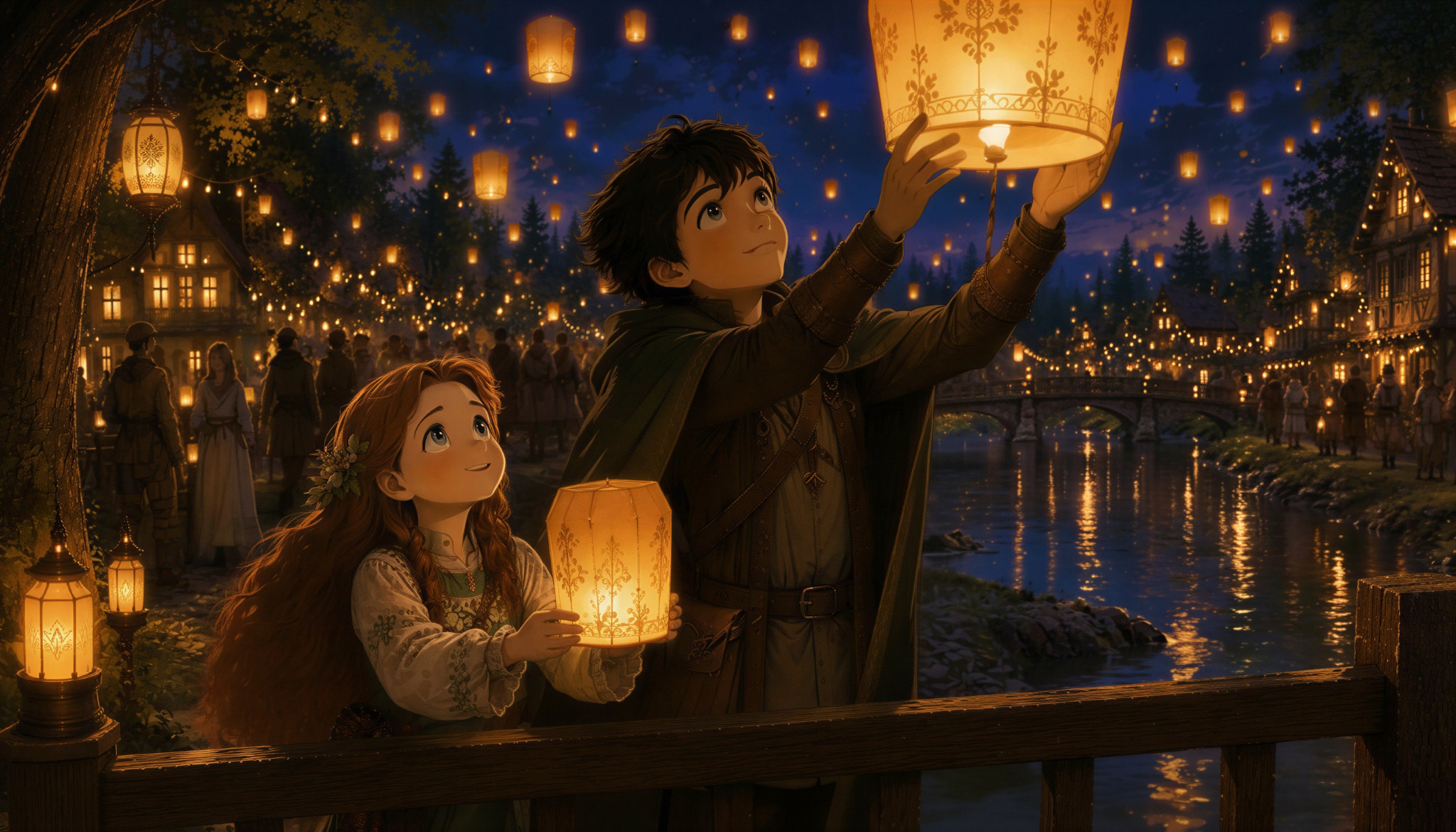 Young Thorin and Lila at the Elderwood lantern festival